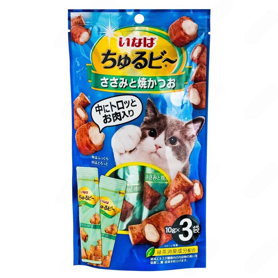 INABA Лак-во д/кошек Churu Bee Запеч.трубочки Кур.филе  10г