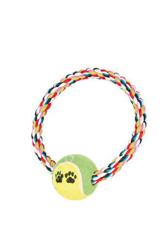 ИГРУШКА "МЯЧ ТЕННИСНЫЙ НА ДВОЙНОЙ ВЕРЕВКЕ" R1079 (К-Й)