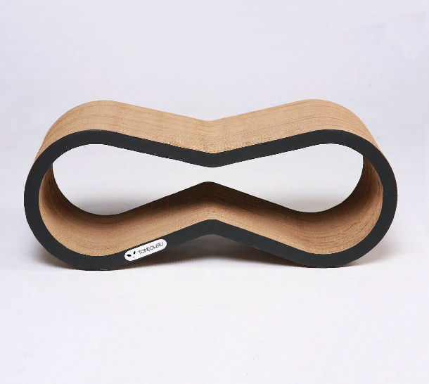 Когтеточка из картона Тумяу с картонным ободком Айс черный