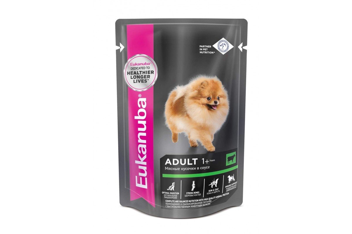 EUK конс взр собак говядина 85г