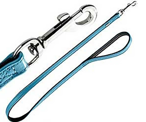 ПОВОДОК Раунд Софт Арт.6/110 голубой/кожа 43042 Германия