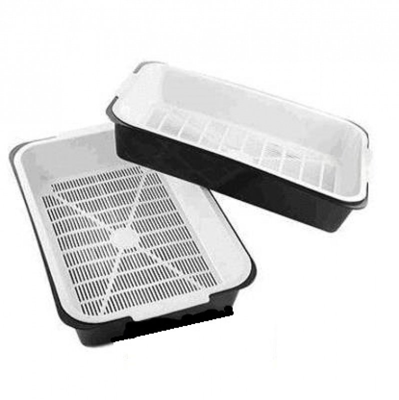 Туалет (Лаурон) с сеткой д/кошек (40*26*6,5см ) черный