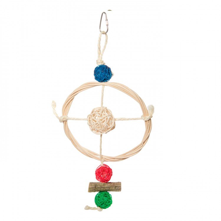 Игрушка для птиц "Кольцо с шариками", 320/350*140мм, Triol