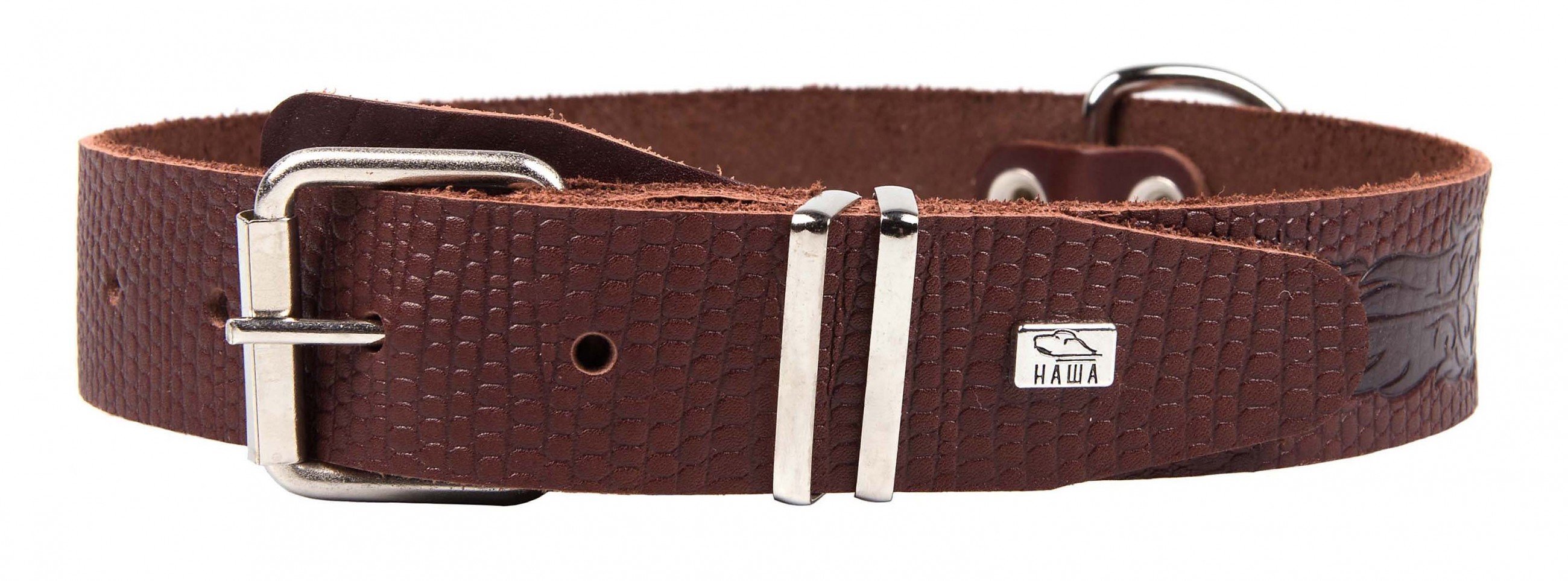 Ошейник 35 рептилия средний тисненый