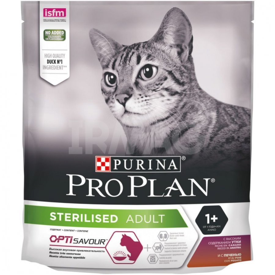 PRO PLAN для стерилизованных кошек с уткой и печенью  400 г