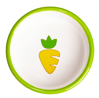 Миска Mr.Kranch керамическая для грызунов Зеленая с морковью 70 мл