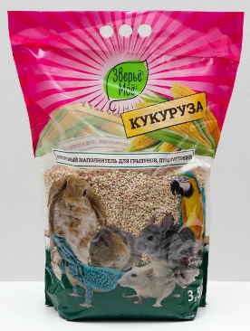 Наполнитель "Зверьё моё" Кукурузный 3,5 кг