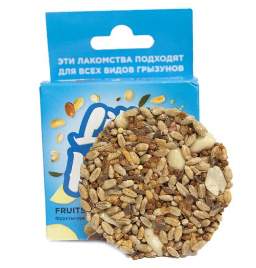 Little King лакомство для грызунов корзинка фруктово-ореховая 40г (синий)