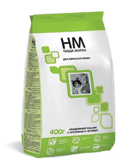 "НАША МАРКА" С/К Д/КОШЕК 400г (КРОЛИК ПЕЧЕНЬ) 0983