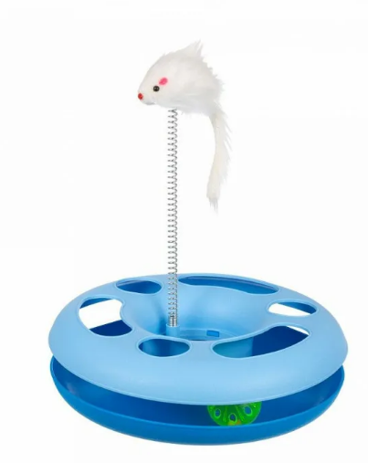 ИГРУШКА ИНТЕРАКТИВНАЯ Д/КОШЕК "ТРЕК КРУГЛЫЙ С МЫШКОЙ" СТ229