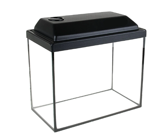 Аквариум панорамный с крышкой 25л 38/21/31*36 черный