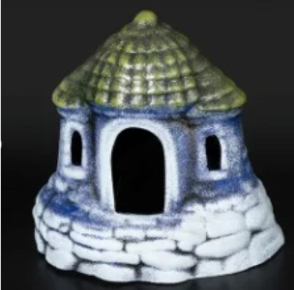 Аквадекор-грот для аквариума К-05сЗамок-шатер(синий)