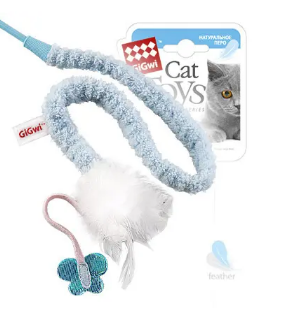 75112 Дразнилка с перьями на стеке 73см, серия FEATHER TEASER