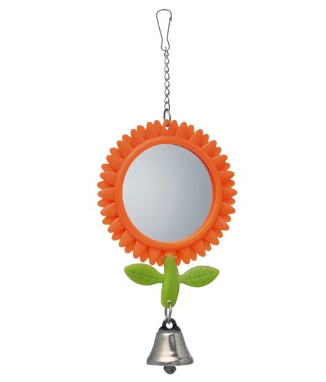 ИГРУШКА Д/ПТИЦ "ЦВЕТОК С ЗЕРКАЛОМ " АВ90