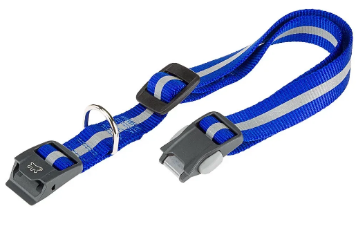 Ошейник CLUB REFLEX C25/70 синий, со светоотражающей полоской