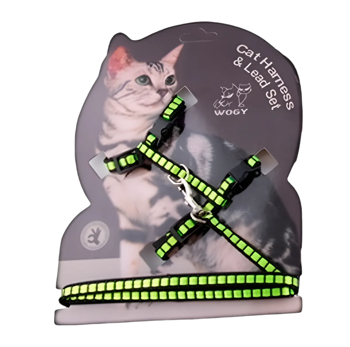 Шлейка WOGY д/кошек с поводком 120х1см