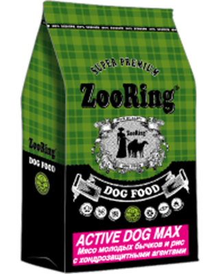 ZooRing Active Dog Мясо молодых бычков и рис с глюкозамином и хондроитином 2 кг