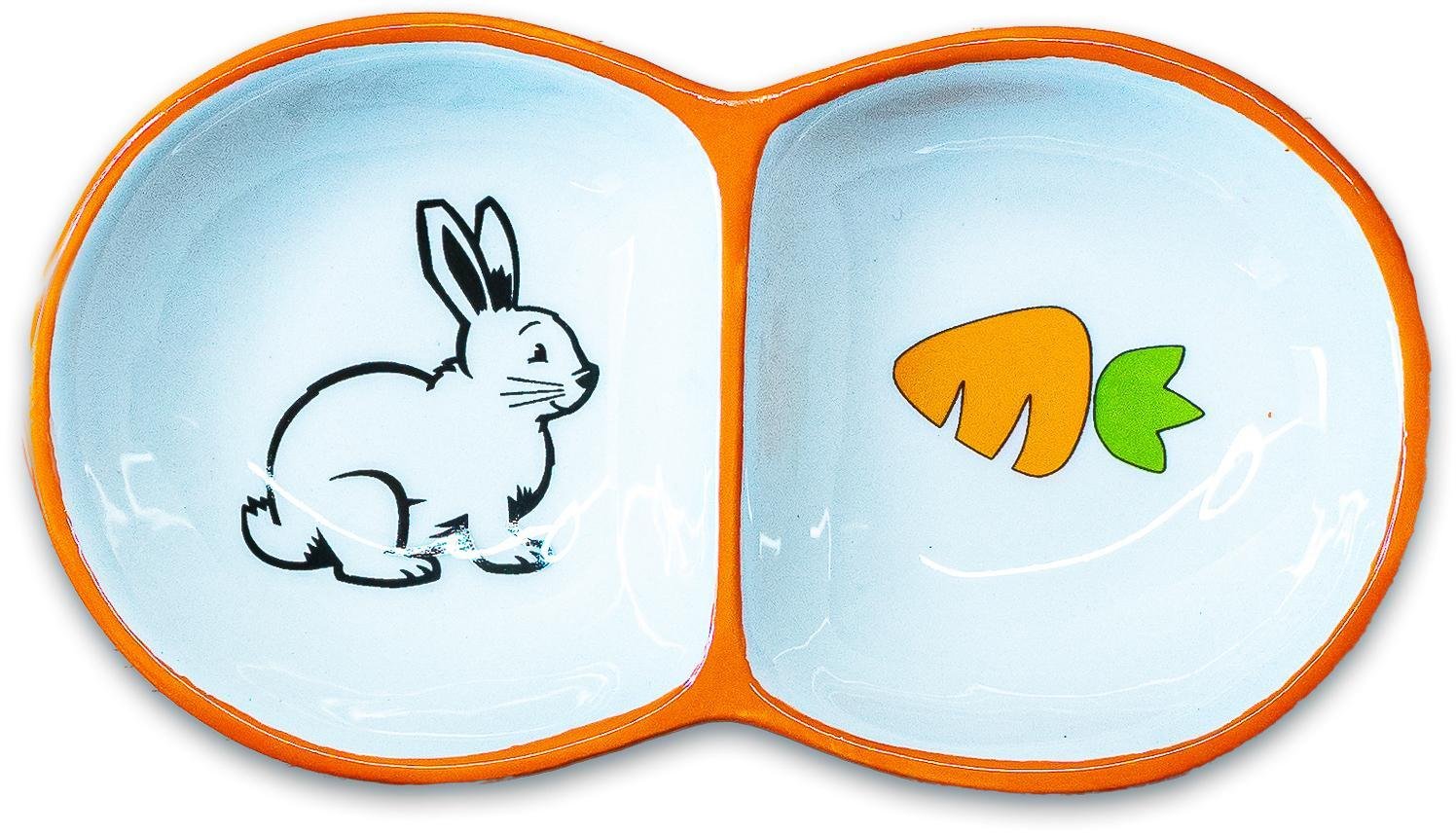 Миска Mr.Kranch для грызунов двойная 2х50 мл оранжевая