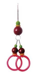 КЕША ИГРУШКА Д/ПТИЦ SF-3116 ДВА КОЛЬЦА НА ШАРИКЕ 28см