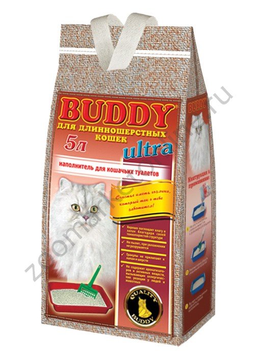 НАПОЛНИТЕЛЬ "БАДДИ УЛЬТРА" Д/ДЛИННОШЕРСТНЫХ КОШЕК 5л