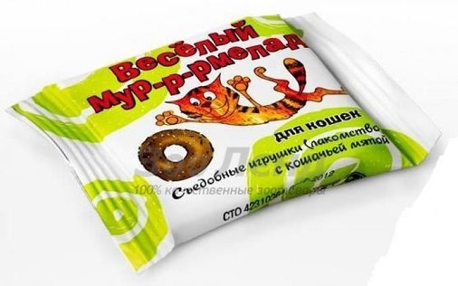 Веда: лакомство "Весёлый мур-р-мелад", 6.0г с кош. мятой д/кошек