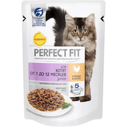 PERFECT FIT пауч д/котят с курицей в соусе 28*75г