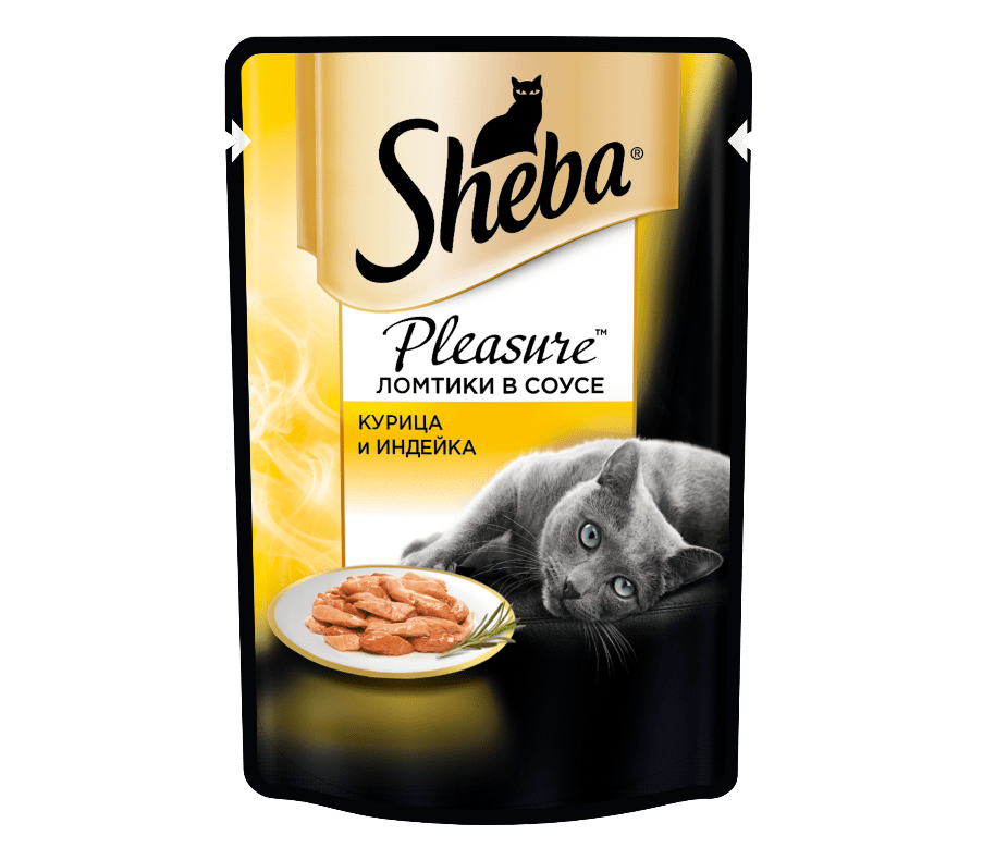 Корм Sheba д/взр.кош курица/индейка 75г