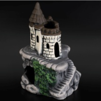 Аквадекор-грот для аквариума  Замок на скале Белый К-47б