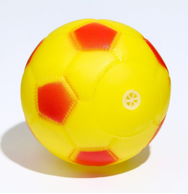 Игрушка пищащая "Мяч Футбол" для собак, 6,2 см, желтая 7442178