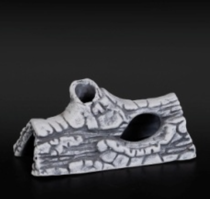 Аквадекор-грот для аквариума Полено (серый)  К-29