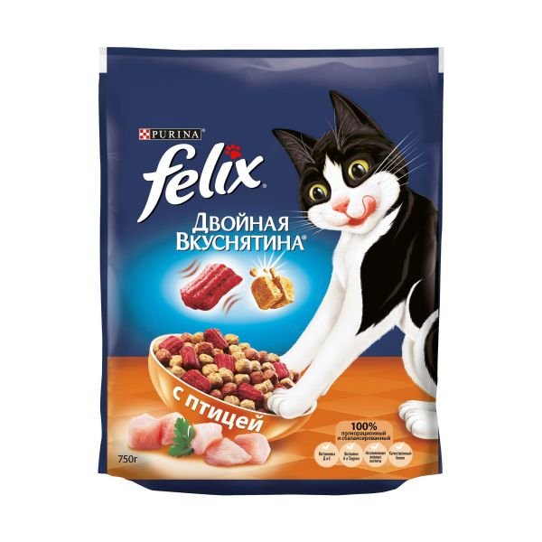 FELIX Двойная Вкуснятина с птицей 600г