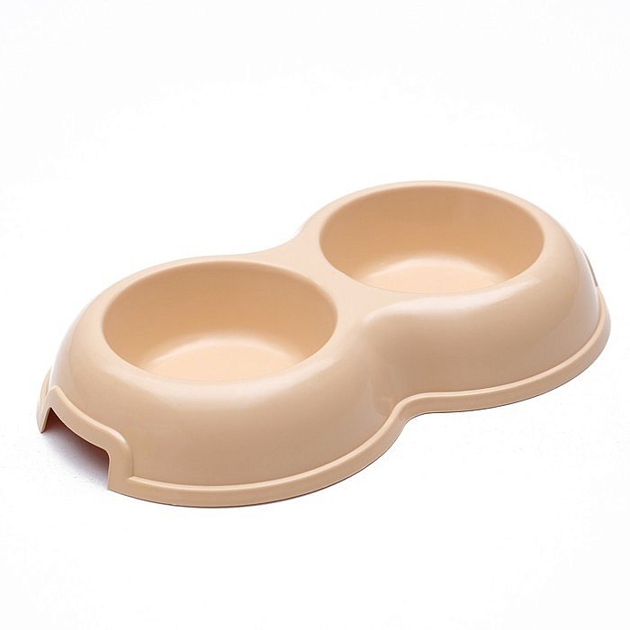 Миска двойная 0,2, бежевый   2480664