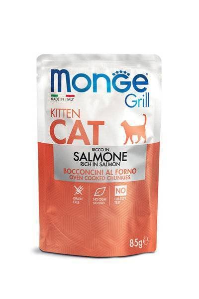 Monge Cat Grill Pouch паучи для котят норвежский лосось 85г