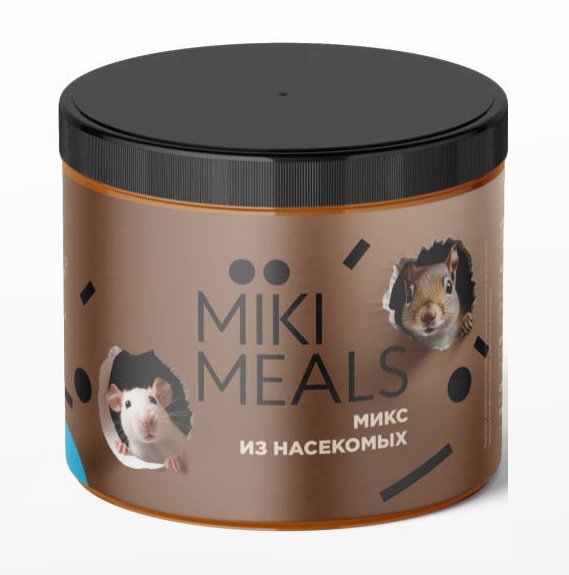 Микимилс (Mikimeals) 0,05кг Смесь насекомых для грызунов, банка