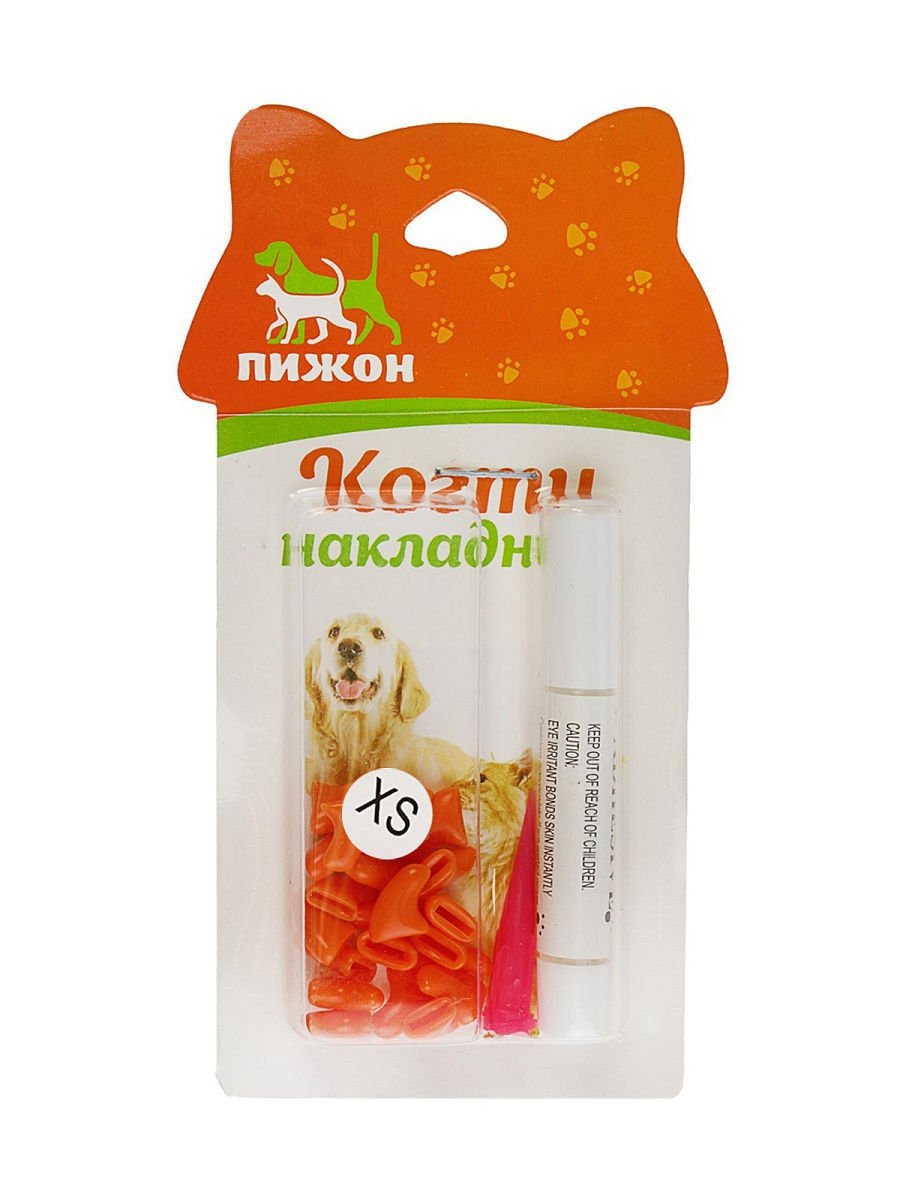 Когти накладные "Антицарапки", размер XS, оранжевые   2640753