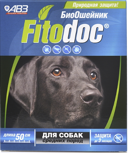 ОШЕЙНИК "ФИТОДОК" Д/СОБАК СРЕДНИХ ПОРОД 50см (РЕПЕЛЛЕНТНЫЙ БИО)