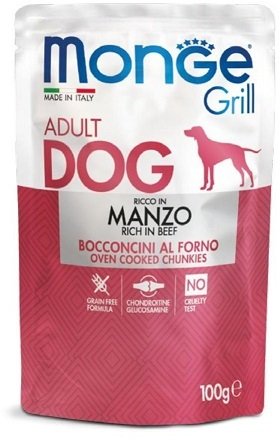 Monge Dog Grill Pouch паучи для собак говядина 100г