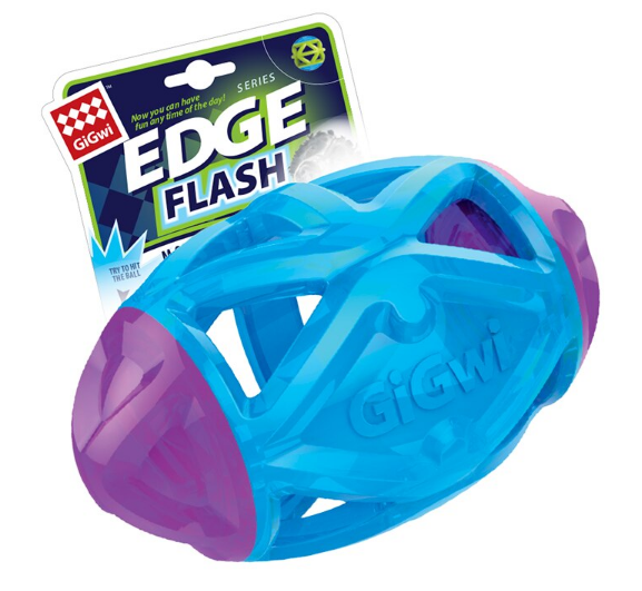 75512 Игрушка для собак Регби-мяч светящийся 15см