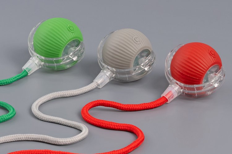 Игрушка WOGY д/кошек интерактивная Шар d=5см LED с хвостиком l=33см, 3 режима интенсивности игры,