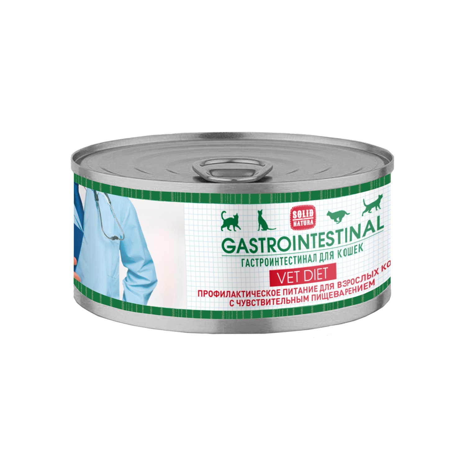 Solid Natura VET Gastrointestinal диета для кошек влажный 0.1 кг