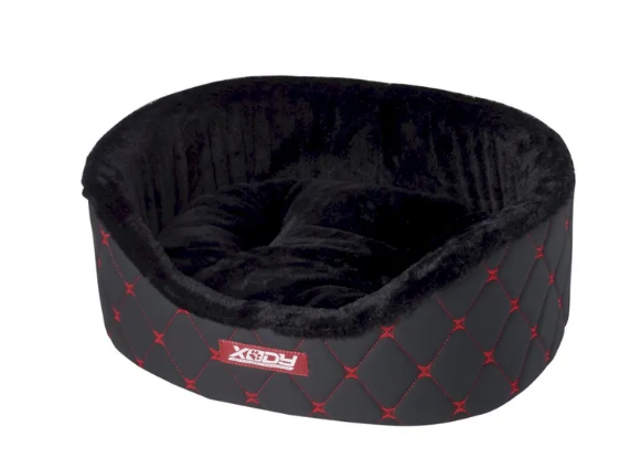 Лежак  Премиум Карбон №4 черный-красный