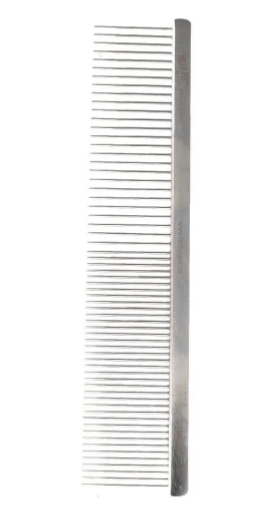 Расческа стальн.проф.с удлиненными зубьями, хром.покрытие 19см 23/39