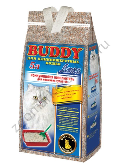 НАПОЛНИТЕЛЬ "БАДДИ ЛЮКС" Д/ДЛИННОШЕРСТНЫХ КОШЕК 5л