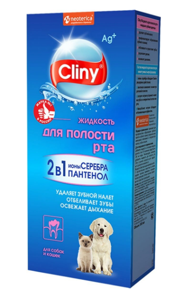 ЖИДКОСТЬ "CLINY" Д/КОШЕК И СОБАК 300мл (Д/ПОЛОСТИ РТА) К102