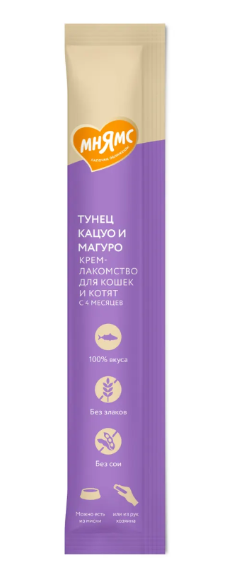 Мнямс Крем-лакомство с тунцом Кацуо и Магуро 15 г