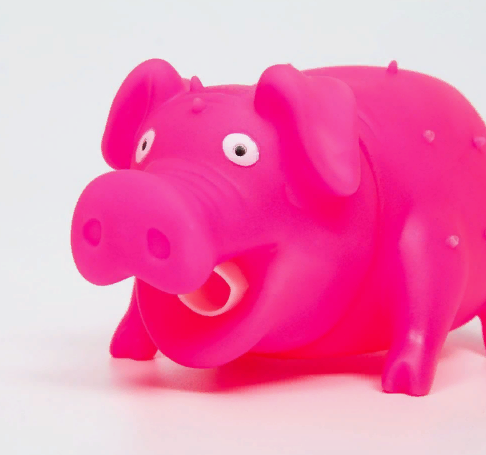 Игрушка пищащая "Веселая свинья" для собак,хрюкающая, 19 см, микс цветов 7121459-8