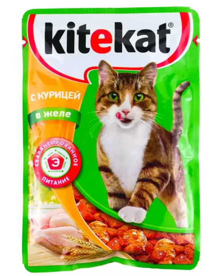 Китекат пауч курица в желе 85г