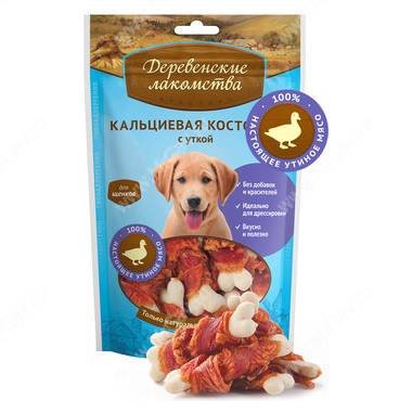 "ДЕРЕВЕНСКИЕ ЛАКОМСТВА" Д/ЩЕНКОВ КАЛЬЦИЕВАЯ КОСТОЧКА С УТКОЙ  79711786