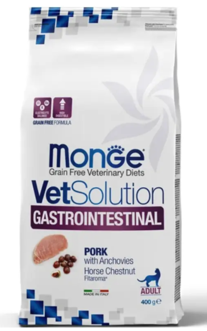 Диетический корм Monge VetSolution Cat Gastrointestinal гастро интестинал для кошек при заболеваниях