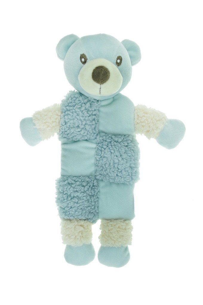 AROMADOG Игрушка для собак Мишка 20 см с 3 пищалками голубой